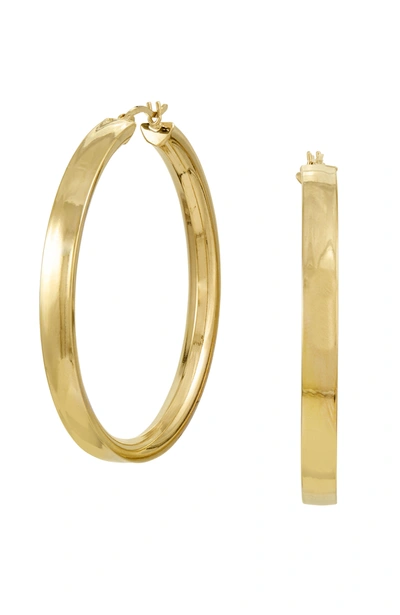 Savvy Cie Jewels 2" Wide Fashion Hoop In Yellow