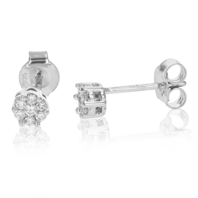 Vir Jewels Cute 1/5 Cttw Round Lab Grown Diamond Stud Earrings .925 Sterling Silver Prong Set