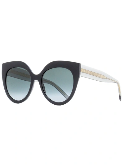 Elie Saab Women's Cat Eye Sunglasses Es081/s 8079o Black/transparent Gray 55mm