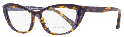 Alain Mikli Women's Danseuse Eyeglasses A03092 007 Violet Spotted Tortoise 56mm In Purple