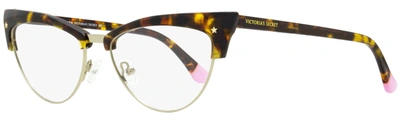 Victoria's Secret Women's Cateye Eyeglasses Vs5018 052 Havana/gold 53mm