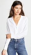 Equipment Long Sleeve Adalyn Silk Shirt In Bright White