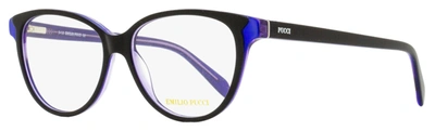 Emilio Pucci Women's Oval Eyeglasses Ep5077 005 Black/violet 53mm