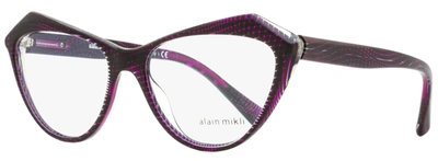 Alain Mikli Women's Lumette Eyeglasses A03089 001 Noir Matrix/fuxia 55mm In Purple
