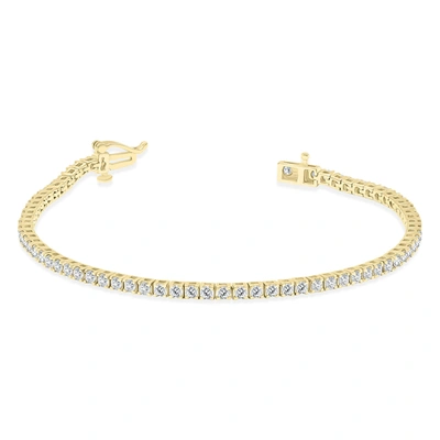 Monary 4 Carat Tw Diamond Tennis Bracelet In 14k Yellow Gold In White