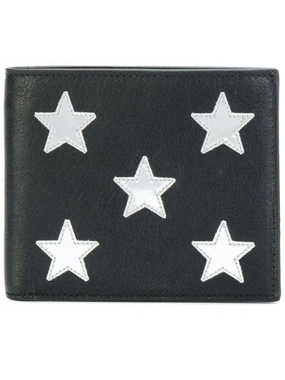 Saint Laurent Stars East/west Leather Bifold Wallet In Black