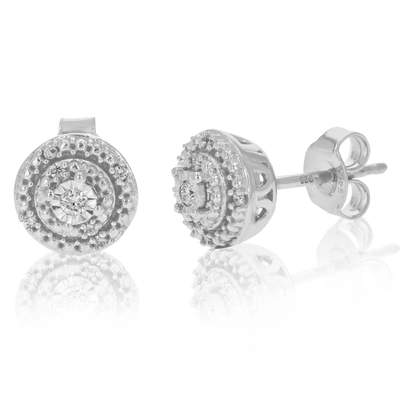 Vir Jewels Stud Earring Made Of 1/10 Cttw Round Lab Grown Diamonds And .925 Sterling Silver Prong Setting