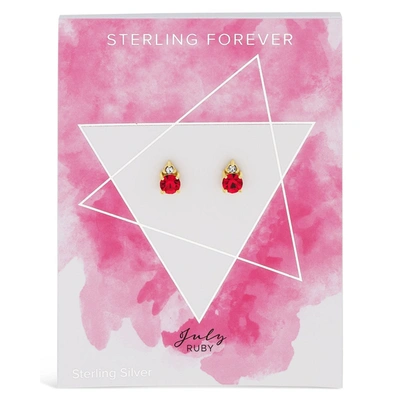 Sterling Forever Sterling Silver Birthstone Studs In Multi