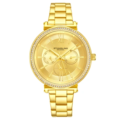 Stuhrling Original Aria 3908 Quartz 40mm Classic In Gold