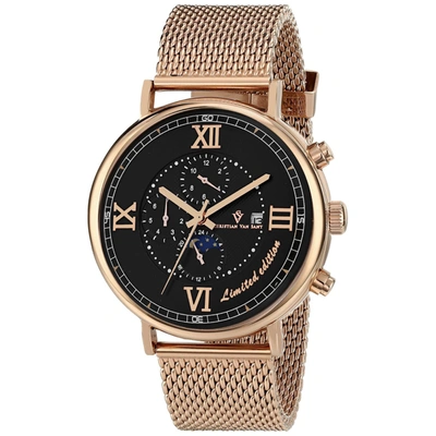 Christian Van Sant Men's Black Dial Watch In Beige