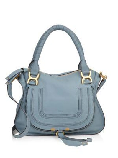 Chloé Marcie Small Satchel In Cloudy Blue