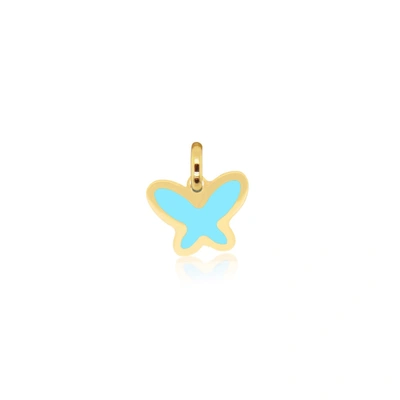 The Lovery Mini Turquoise Butterfly Charm In Blue