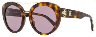 Roberto Cavalli Women's Oval Sunglasses Rc1128 52y Havana/gold 54mm