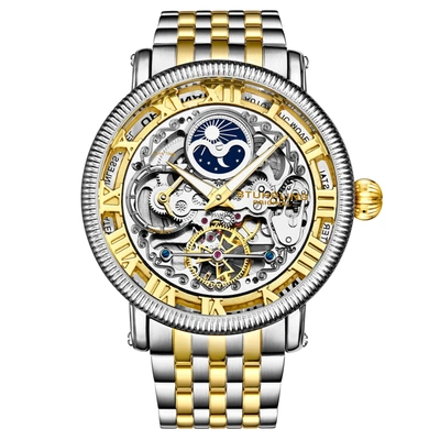Stuhrling Original Special Reserve 3922 And 3923 Automatic 48mm Skeleton In Silver