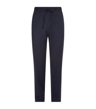 Hanro Night And Day Knit Slim Fit Lounge Trousers In Black Iris