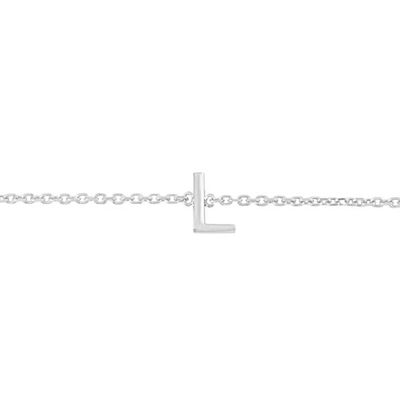 The Lovery Mini Initial Bracelet In Silver