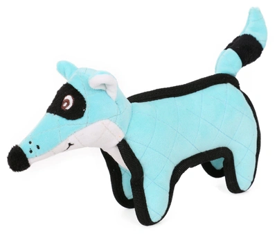 Pet Life 'foxy-tail' Animated Nylon Quilted Squeaker Plush Dog Toy In Blue