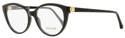 Roberto Cavalli Women's Oval Eyeglasses Rc5073 Marradi 001 Black/gold 54mm