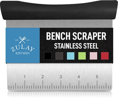 Zulay Kitchen Multi-purpose Bench Scraper & Chopper Square In Grey