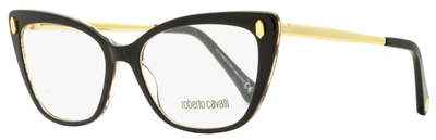 Roberto Cavalli Women's Butterfly Eyeglasses Rc5110 005 Black/gold 52mm