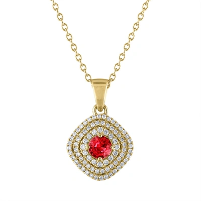 Tresorra Women's 18k Yellow Gold Necklace In Red