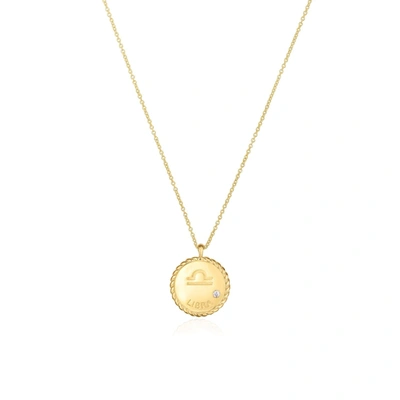 The Lovery Zodiac Diamond Medallion Pendant In Gold