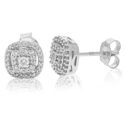 Vir Jewels 1/4 Cttw Round Cut Lab Grown Diamond Stud Earrings .925 Sterling Silver Prong Set