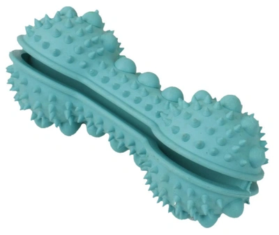 Pet Life 'denta-bone' Tpr Treat Dispensing And Dental Cleaning Durable Dog Toy In Blue