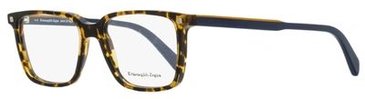 Ermenegildo Zegna Men's Rectangular Eyeglasses Ez5145 055 Havana/blue 54mm