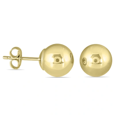 Monary 10k Yellow Gold 7mm Ball Stud Earrings