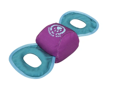 Pet Life 'chompter' Dura-chew Plush Waterproof Tugging Nylon Dog Toy In Purple