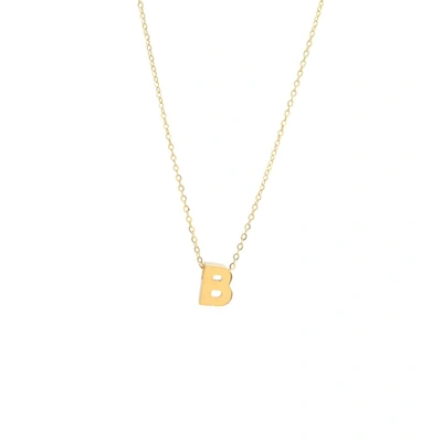 Monary 14k Yg Initial B With Chain In White
