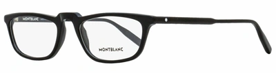 Mont Blanc Montblanc Men's Rectangular Eyeglasses Mb0053o 001 Black 54mm In White