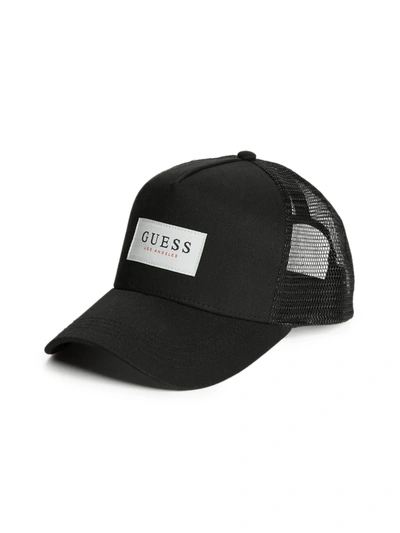 Guess Factory Mesh Logo Baseball Hat In Black