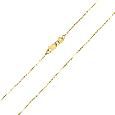 Monary 10k Yellow Gold 0.8mm Shiny Cable Chain With Lobster Clasp - 18 Inch In White