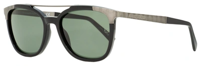 Ermenegildo Zegna Men's Rectangular Sunglasses Ez0073 01n Black/ruthenium 54mm