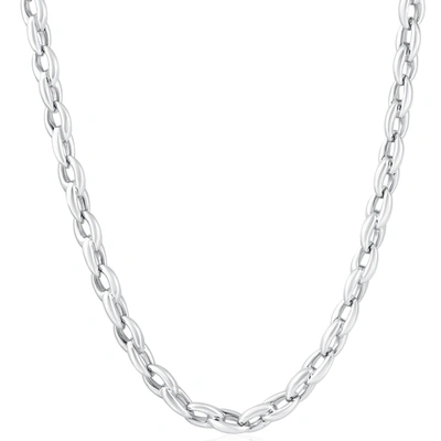 Pompeii3 Men's 14k Gold (96gram) Or Platinum (180gram) 6.5mm Link Chain Necklace 24" In Silver