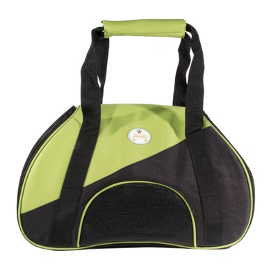 Pet Life 'zip-n-go' Airline Approved Contoured Fashion Designer Pet Dog Carrier In Green