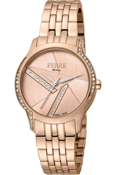 Ferre Milano Women's Fashion 32mm Quartz Watch In Gold