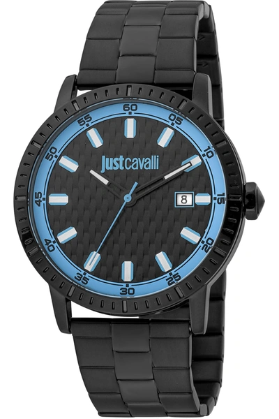 Just Cavalli Men's 42mm Quartz Watch In Black