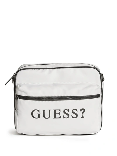 Guess Factory Toby Tech Messenger In Silver