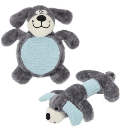 Pet Life 2-piece Dual Squeaker And Plush Animal Dog Toy Set In Pink