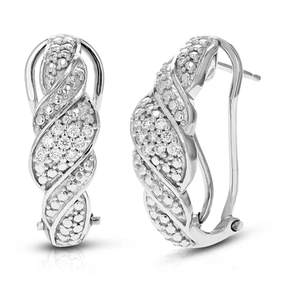 Vir Jewels 1/5 Cttw Round Lab Grown Diamond Hoop Earrings Stunning Prong Setting On .925 Sterling Silver Size 1