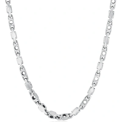 Pompeii3 Men's 14k Gold (95gram) Or Platinum (178gram) 5.5mm Link Chain Necklace 24" In Silver