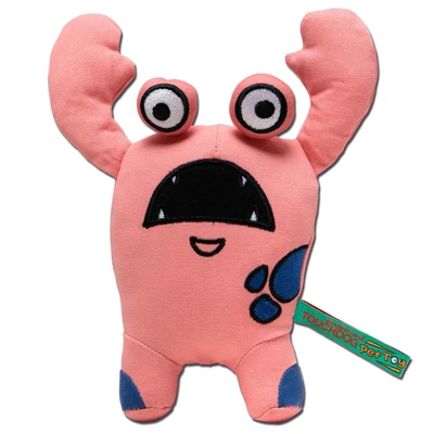 Touchdog Cartoon Up-for-crabs Monster Plush Dog Toy In Pink