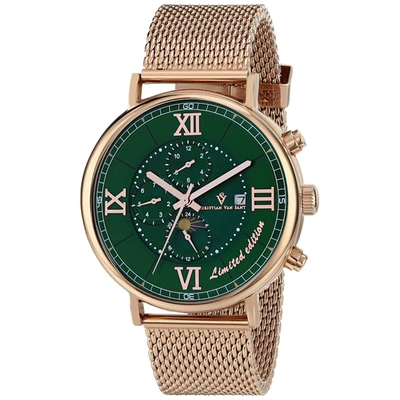 Christian Van Sant Men's Green Dial Watch In White