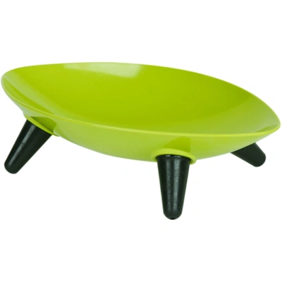 Pet Life 'couture Sculptured' Dishwasher Safe Melamine Pet Bowl In Green