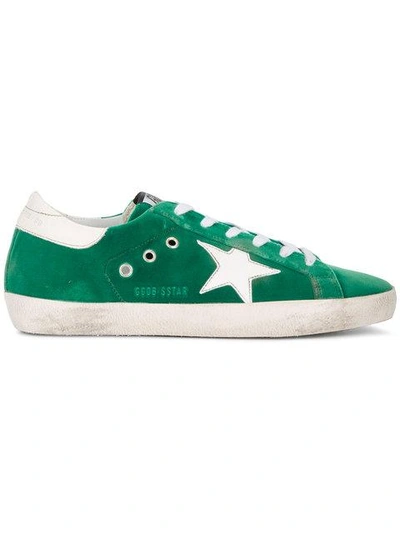 Golden Goose Emerald Green Superstar Suede Sneakers