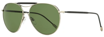 Ermenegildo Zegna Men's Couture Sunglasses Zc0021 13n Antique Ruthenium/black 57mm In Green