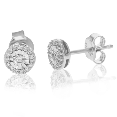 Vir Jewels 1/4 Cttw Lab Grown Diamond Stud Earrings In .925 Sterling Silver Round Cut Prong Set